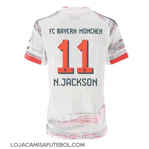 Camisa de Futebol Bayern Munich Nicolas Jackson #11 Equipamento Secundário Mulheres 2025-26 Manga Curta